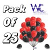 Balloons 25 Pack 5 Inch Balloons Red & Black Balloons