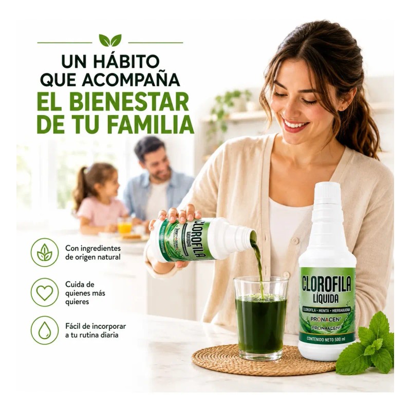 Clorofila Menta Hierbabuena 500 Pronacen Suplemento Natural