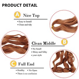 Haolocs 8 Packs 22 Inch French Curly Braiding Hair for Box Braids Pre Stretched Deep Brown Bouncy Braids Synthetic Micro Spiral Curl Loose Wavy Braiding Hair Extensions (22 Inch, 30)
