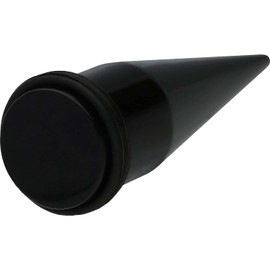PIERCINGLINE Acrylic Stretcher | Black | Piercing Ear Expander | Choice of Sizes, Acrylic, Without Stone