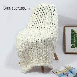 Knitted Blanket, Thick Knitted Blanket, Comfortable, Universal for Living Room Bed (White88)