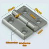 50mm*50mm*6mm Stainless Steel Door Hinges Thickened Folding Butt Hinges for