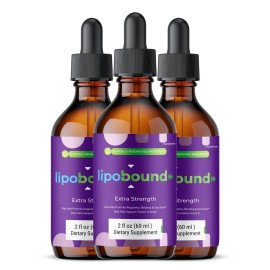Lipobound Drops Liquid Supplement, All Natural Lipo Bound Supplement (3 Pack)