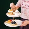 Aebor 3 Tier Round Porcelain Tiered Cupcake Stand, Tiered Serving
