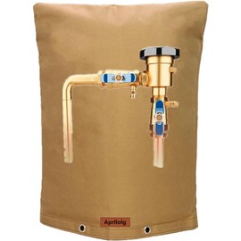 Backflow Insulated Cover, Outdoor Pipe Covers Winter Freeze Protection, Insulation Cover Pouch for Water Sprinkler Valve Box,Meter or Controller Backflow Preventers (Coffee 16" W x 20" H)