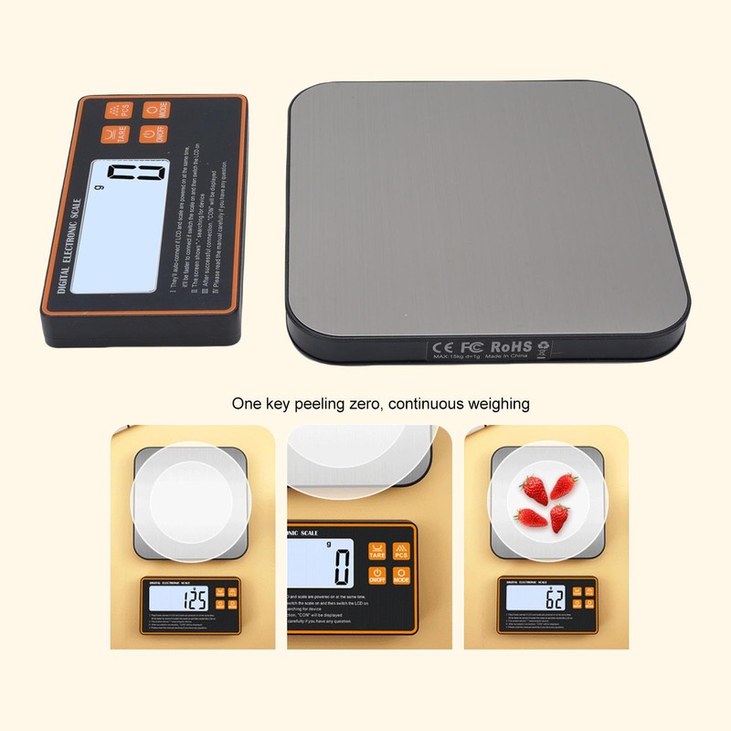 Generic Kitchen Scale, 15KG LCD Display Remote Display Food Scales