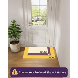 DEXI Front Door Mats for Entryway, Non Slip Washable Low-Profile Entry Doormat, Absorbent Resist Dirt Inside Floor Entrance Mat, Patio, 24x36, Brown