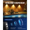 FabStyl Solar Fence Lights Outdoor Waterproof, Fence Light Solar Powered