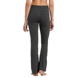 Fishers Finery Women's Ecofabric Bootleg Yoga Pant; Athletic Pant - New Fabric (H Gry, M) Heather Gray