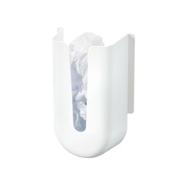 iDesign Recycled Plastic Grocery Bag Holder and Dispenser – 4.03” L x 8.3” W x 12.5” H, White