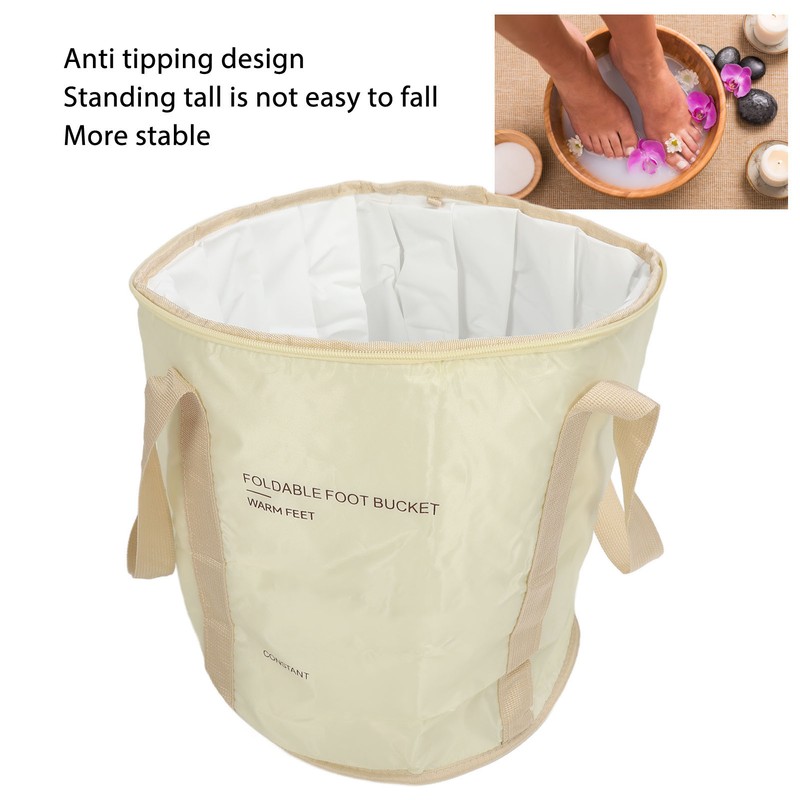 Foldable Foot Soaking Bag 5 Layer Insulation Portable Handle Collapsible