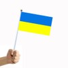 30 Pcs 14 x 21cm Ukraine Hand Flags Small Hand