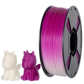 CC3D UV Sunlight Color Changes PLA Filament 1.75mm 1KG White to Raspberry Red FDM 3D Printer Filament 3D Printing Materials Color Changing PLA White Red