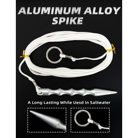 BLUEWING Fish Stringer 1pc Heavy Duty Aluminum Alloy Fish Spike 15ft Floating Rope Easy to Use Snap Locks Rust Resistant