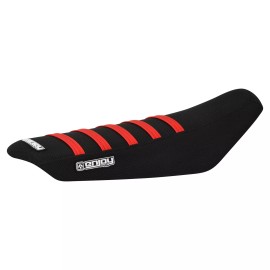 Enjoy Mfg Talaria Sting Gripper eBike Seat Cover by Enjoy Mfg BLACK w/ RED Ribs #362