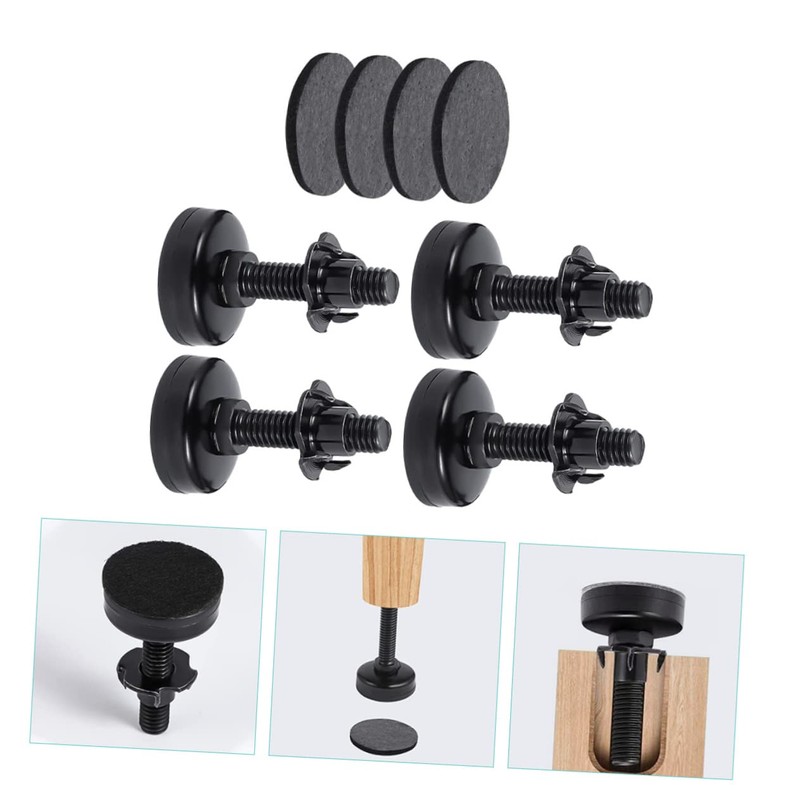COHEALI 1set Adjustable Heavy Duty Furniture Levelers with Threaded Inserts
