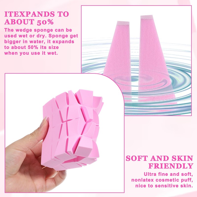 48 Pcs Makeup Sponge Blender for Face Curve Blending Makeup