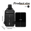 FuninCrea Sling Bag Men's PU Leather Shoulder Bag with 4