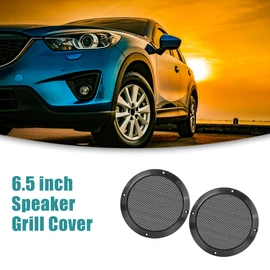 ACROPIX 6.5 Inch Speaker Grill Cover Black - Pack of 2