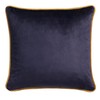 Laurence Llewelyn-Bowen Velvet Cushion – Ochre & Navy Damask Floral