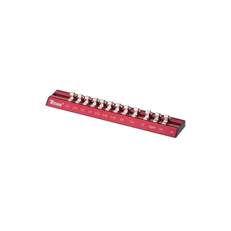 Titan 36097 1/4-Inch Drive SAE Magnetic Aluminum Socket Organizer with