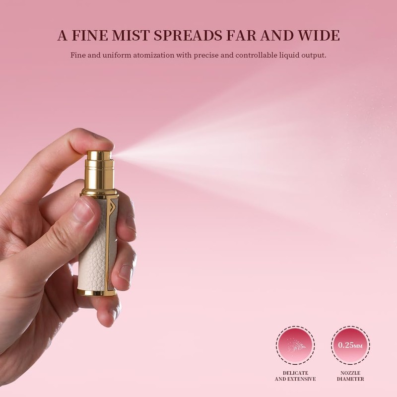 DIOHIO Atomizer Perfume Spray Bottle Refillable - 5ml Glass Inner