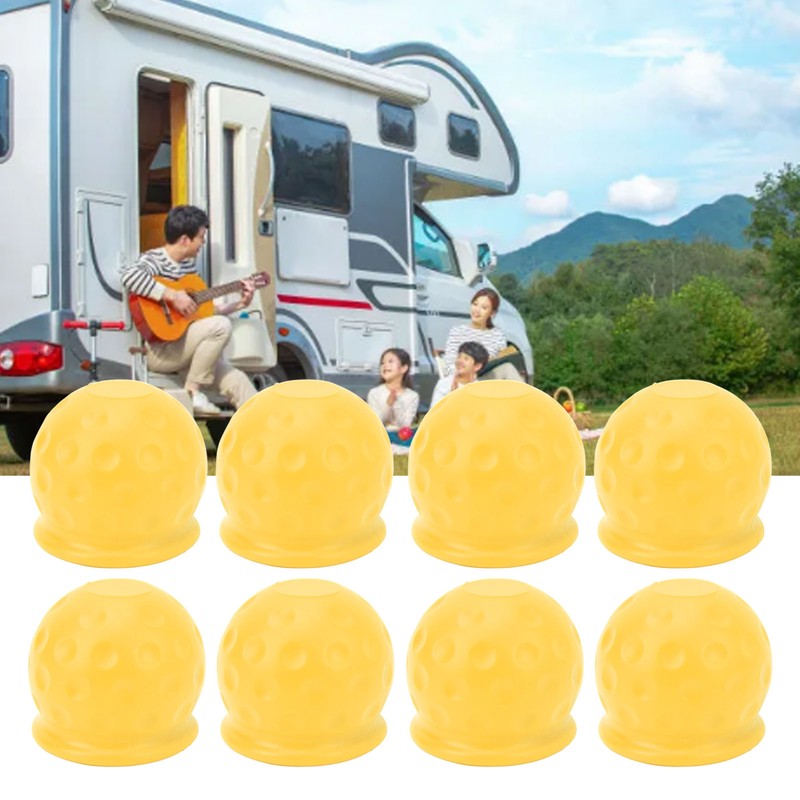 8Pcs Truck Tow Ball Cover 50mm Strong Protection Soft Rugged