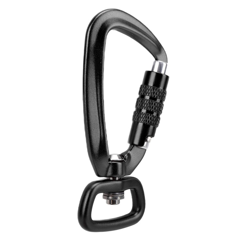 Carabiner Clip Auto Locking Square Bottom 360 Rotational Hook Accessory