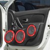 X AUTOHAUX 2pcs 4" Red Car Audio Speaker Cover Grill