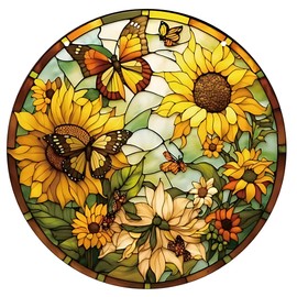 Ohhvvow Sunflower Diamond Art Painting Kits for Adults, Full Drill Diamond Dots Paintings for Beginners Round 5D Paint with Diamonds Pictures Gem Art Painting Kits DIY Crafts Kits 14x14 Inch