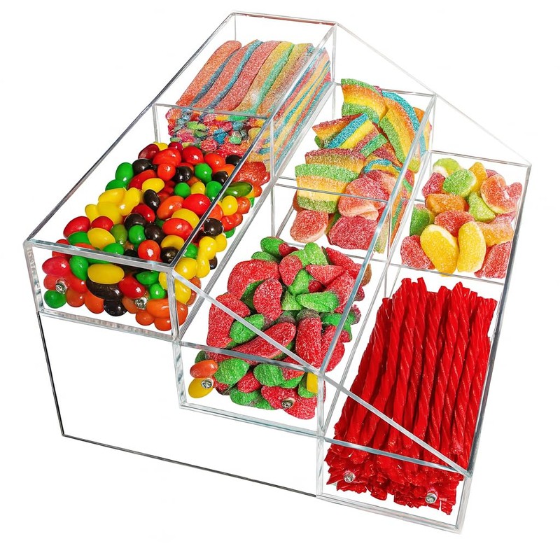 Clear Acrylic 3-Tier Organizer with 6 Equal Compartments – Countertop