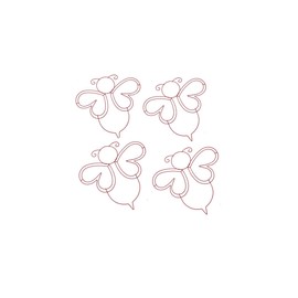 VE Floral Garden Metal Bumble Bee Wire Wreath Form, 14in (35.5 cm). (Total- 5) Bonus 1 Silicone Pad