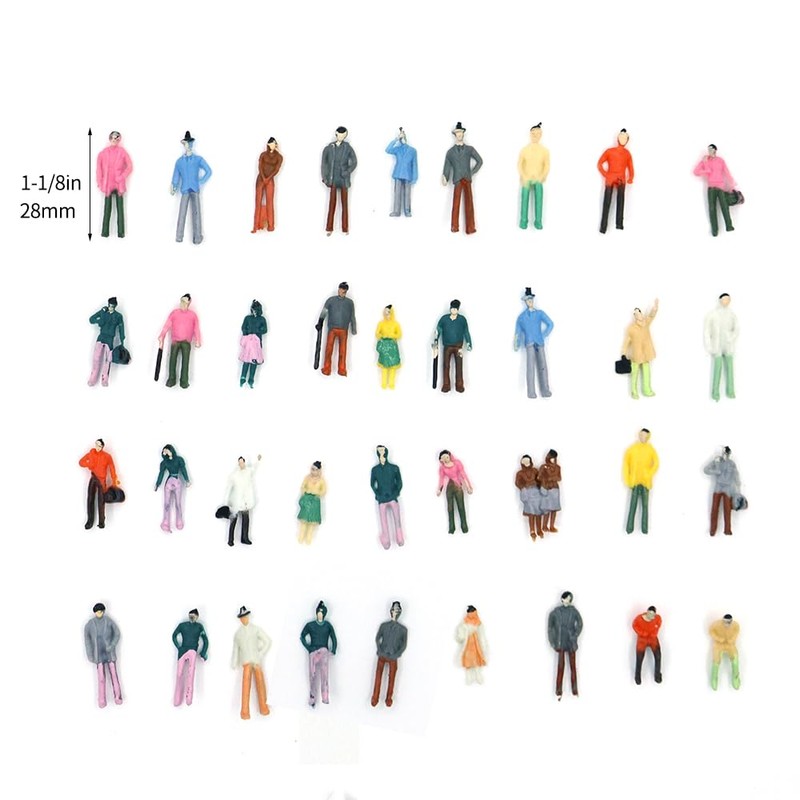 ZJIA OO Gauge 1:75 Scale Mixed Painted Model People Figure