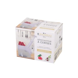 BIRAMBEAU - Kitchen Utensils - Cherry Pitter - Quick Use - Suction Cup Base - Clean Plastic Separation