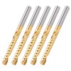 5Pcs End Mill TiPlated 1Flute CNC Spiral Router Bit HighSpeed