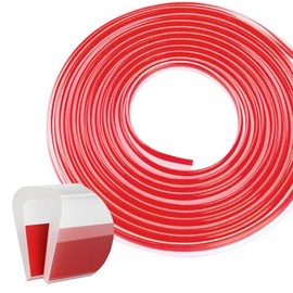 Protector de Borde de Goma Autoadhesivo Canal U Transparente 3 m