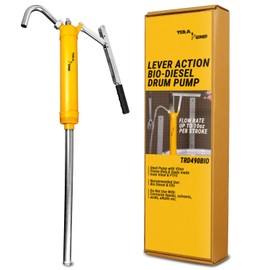 TERA PUMP Stainless Self Priming Hand Lever Action Pump - Transfer Heavy Oils, Diesel, Kerosene w/Adjustable Telescoping Intake Tube (Fits 15-55 Gallon Drums)