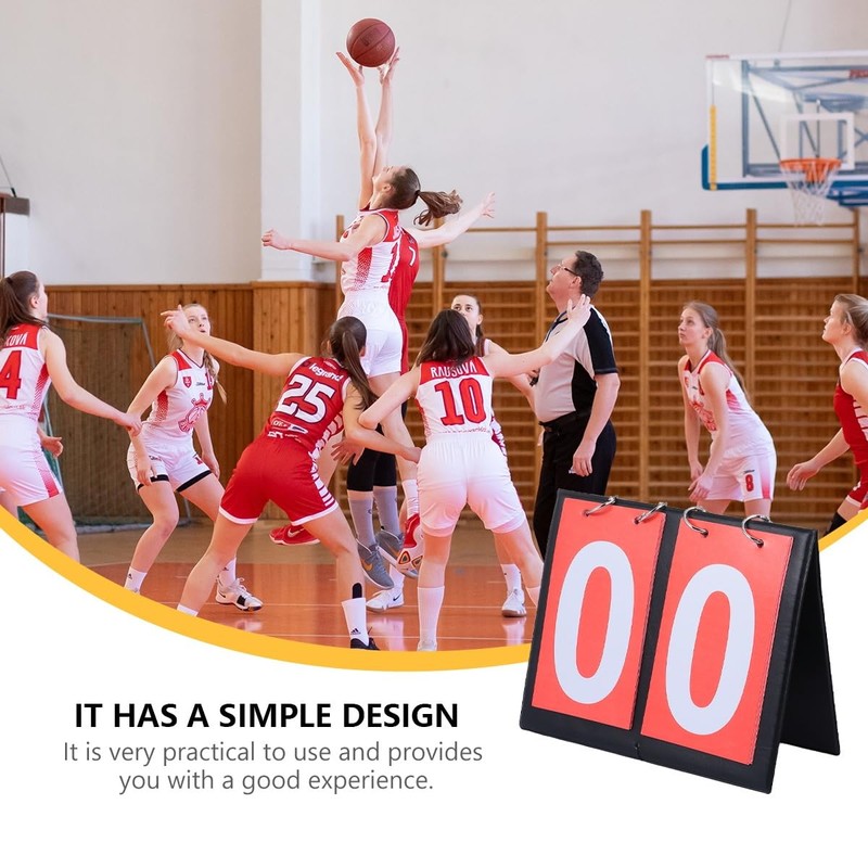 INOOMP 2-Digital Portable Table Top Scoreboard Flipper Scoreboard Score Keeper