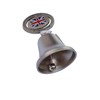 Union Jack Bell - Pewter Effect Metal Spin Bell with