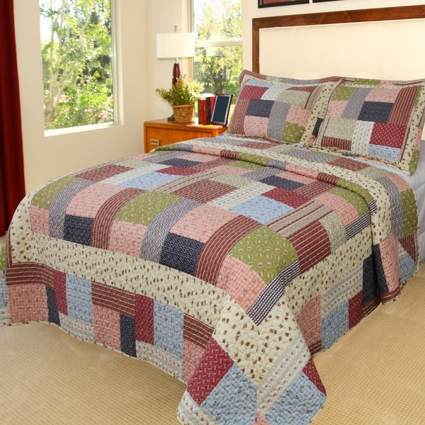 Bedford Home Savannah Printed 2-Piece Quilt Set, Twin