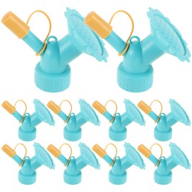 Veemoon Small Plastic Bottle Head Sprinkler, 10 Pack Bottle Cap Nozzle Sprinkler - Dual Head Nozzle - Flower Watering can Accessories Versatile Watering can Kit for Garden Tool