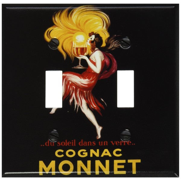 Art Plates - Cognac Monnet Switch Plate - Double Toggle