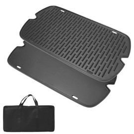 Cast Iron Griddle Replacement Parts Kits for Weber 9011701 9010001 9030001 9013001 9020001 Traveler Portable Grills, Cooking Griddle Plate with Carry Bag for Weber Traveler Portable Series Gas Grill