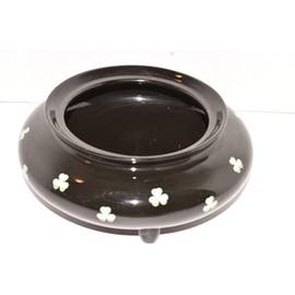 New 8" Green Lucky Clover Black Cactus Succulent Garden Bamboo Terrarium Planter Bowl Plant Pot Ceramic