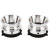 1 Pair Nab Hub Adapter Silver Aluminum Alloy ABS Universal