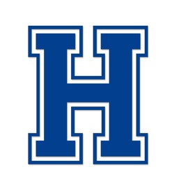 Applicable Pun Varsity Letter H - Vinyl Decal for Outdoor Use on Cars, ATV, Boats, Windows and More - Blue 10 Inches Tall