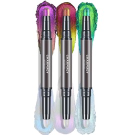 CHARMACY Multichrome 2 in 1 Cream Eyeshadow Stick, Waterproof Eye Brightener Highlighter Stick Makeup, High Pigmented, Smudge-Proof, Vegan & Cruelty-Free (SET1-901/903/905)