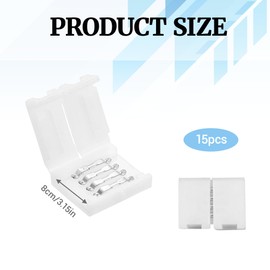 15Pcs 4 Pin LED Connector Heat Resistant RGB LED Light Strip Connectors No Tools Required Quick Connector Solderless Unwired Gapless for 10mm SMD5050 RGB LED Strip Splice Extend (White)