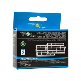FilterLogic FFL-199W | Pack of 6 - Antibacterial Hygiene Air Filter Compatible with Bauknecht Whirlpool Side-by-Side Fridge - Replaces Microban ANT001, ANT-001, ANTF-MIC, HYG001
