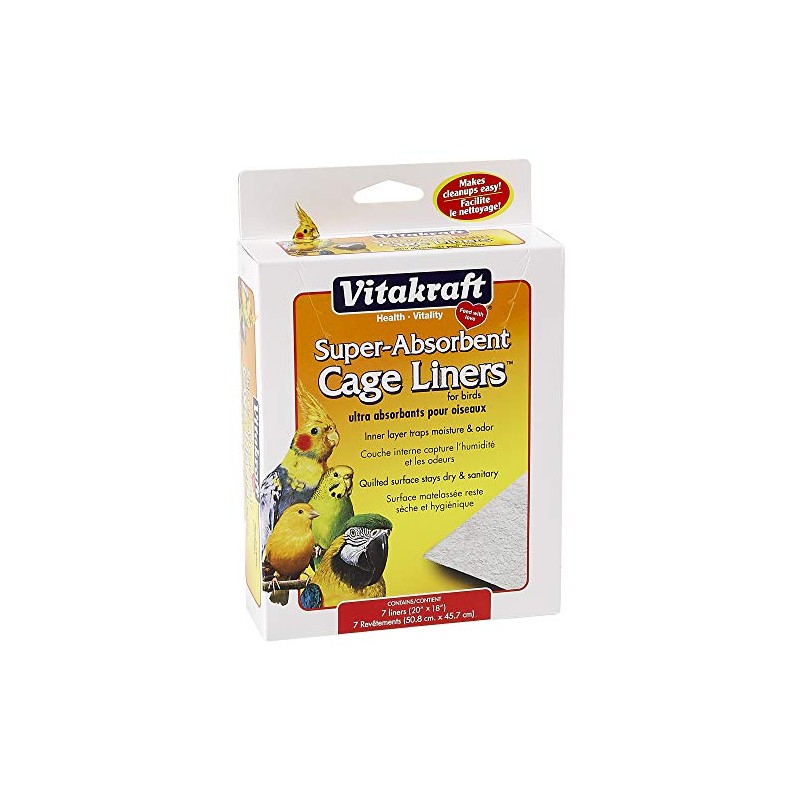 Vitakraft Cage Liners for Birds - For Parrot, Parakeet, Conure,
